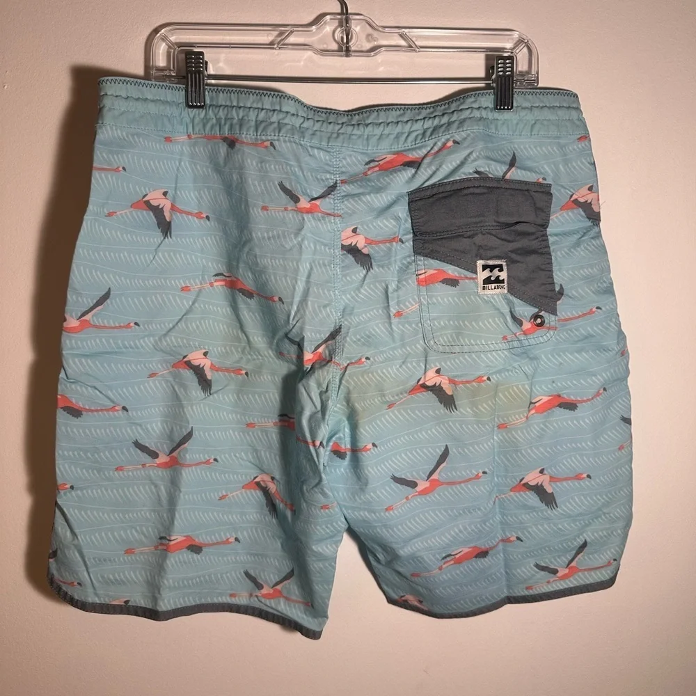 Billabong Men's Aqua Swim Shorts with Flamingo Pattern